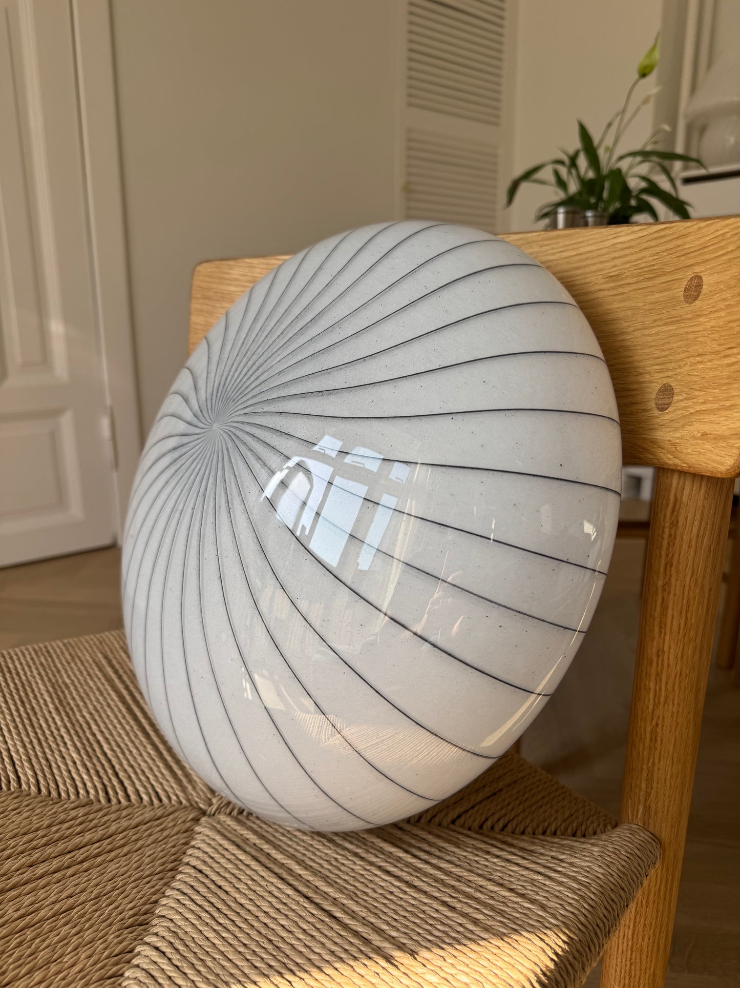 Murano plafond i grå nuancer, 38 cm