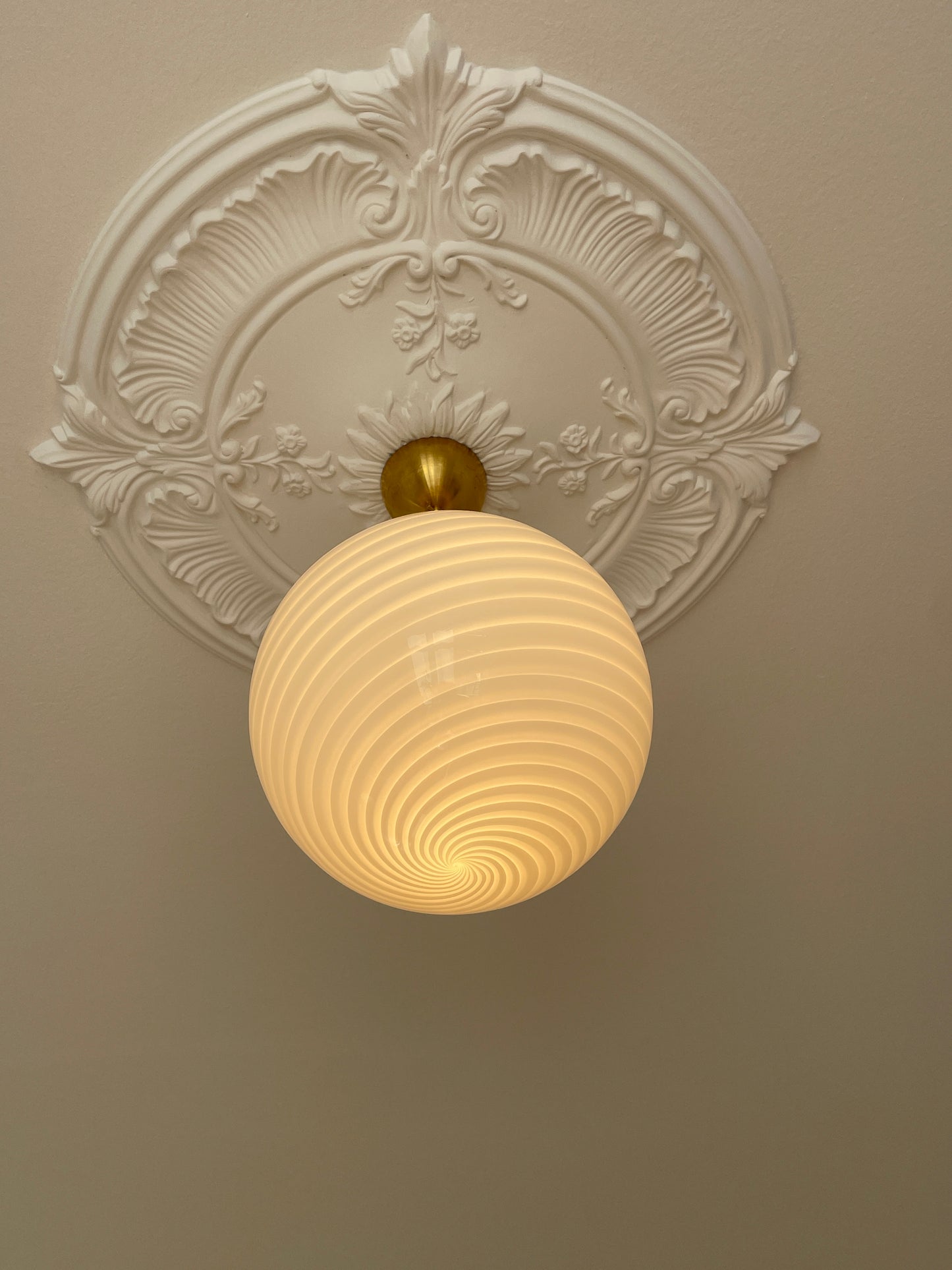 Klassisk rund Murano pendel, 30 cm