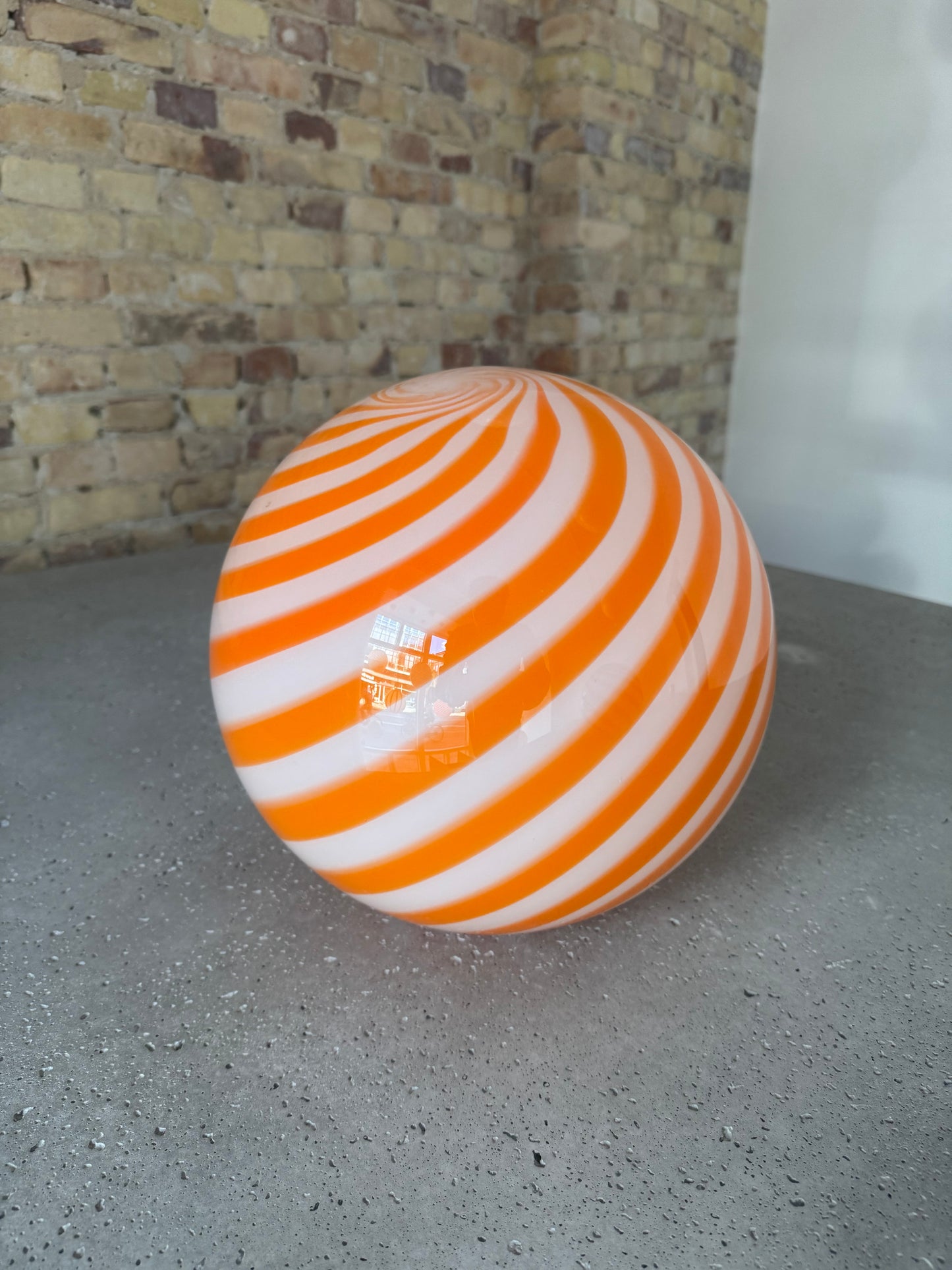 Orange 'solero' Murano swirl pendant, 30 cm - 2nd quality