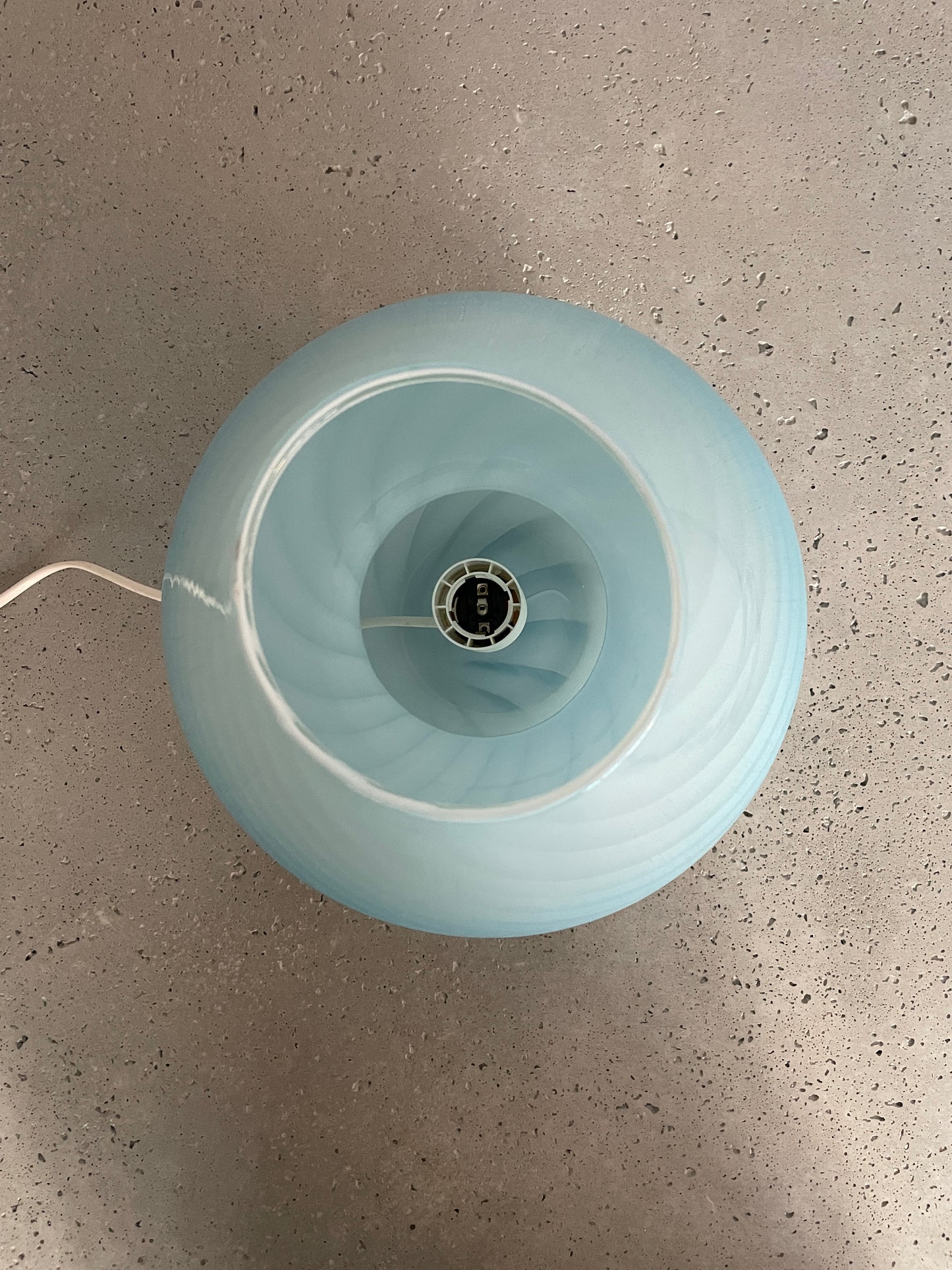 Light blue vintage Murano mushroom, 27 cm