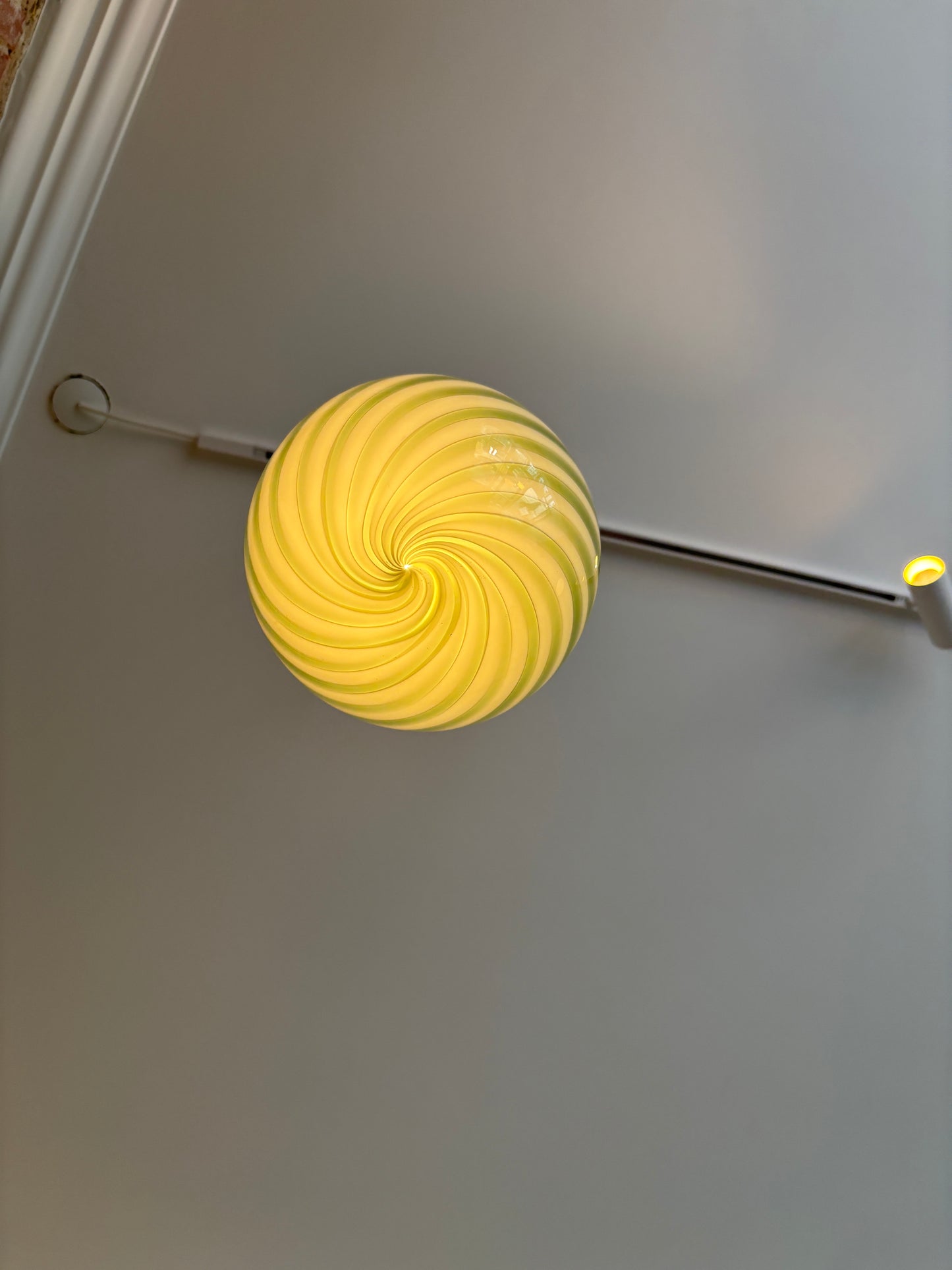Mørkegrøn Murano pendel, 20 cm