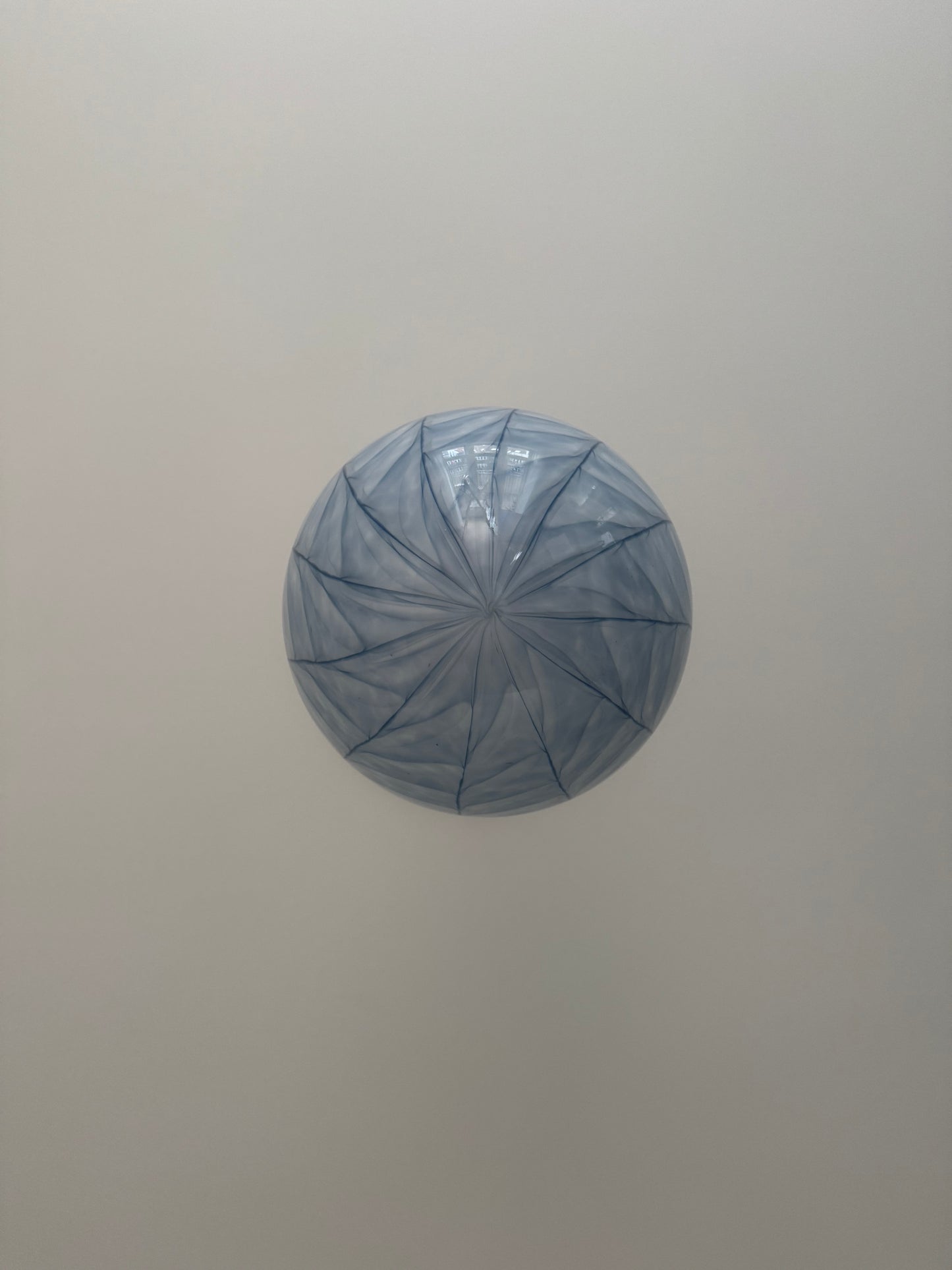 Kæmpe lyseblå Murano peacock pendel, 40 cm (på forespørgsel)