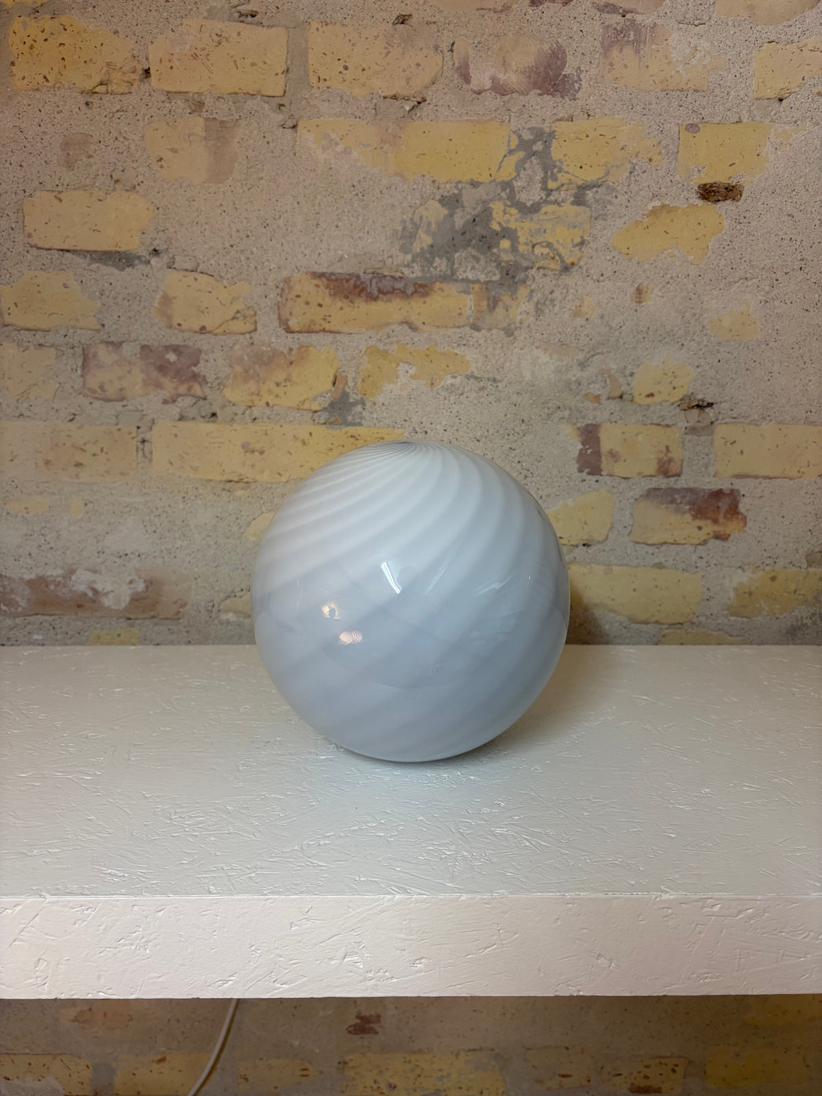 Lyseblå Murano pendel, 20 cm - 2. sortering