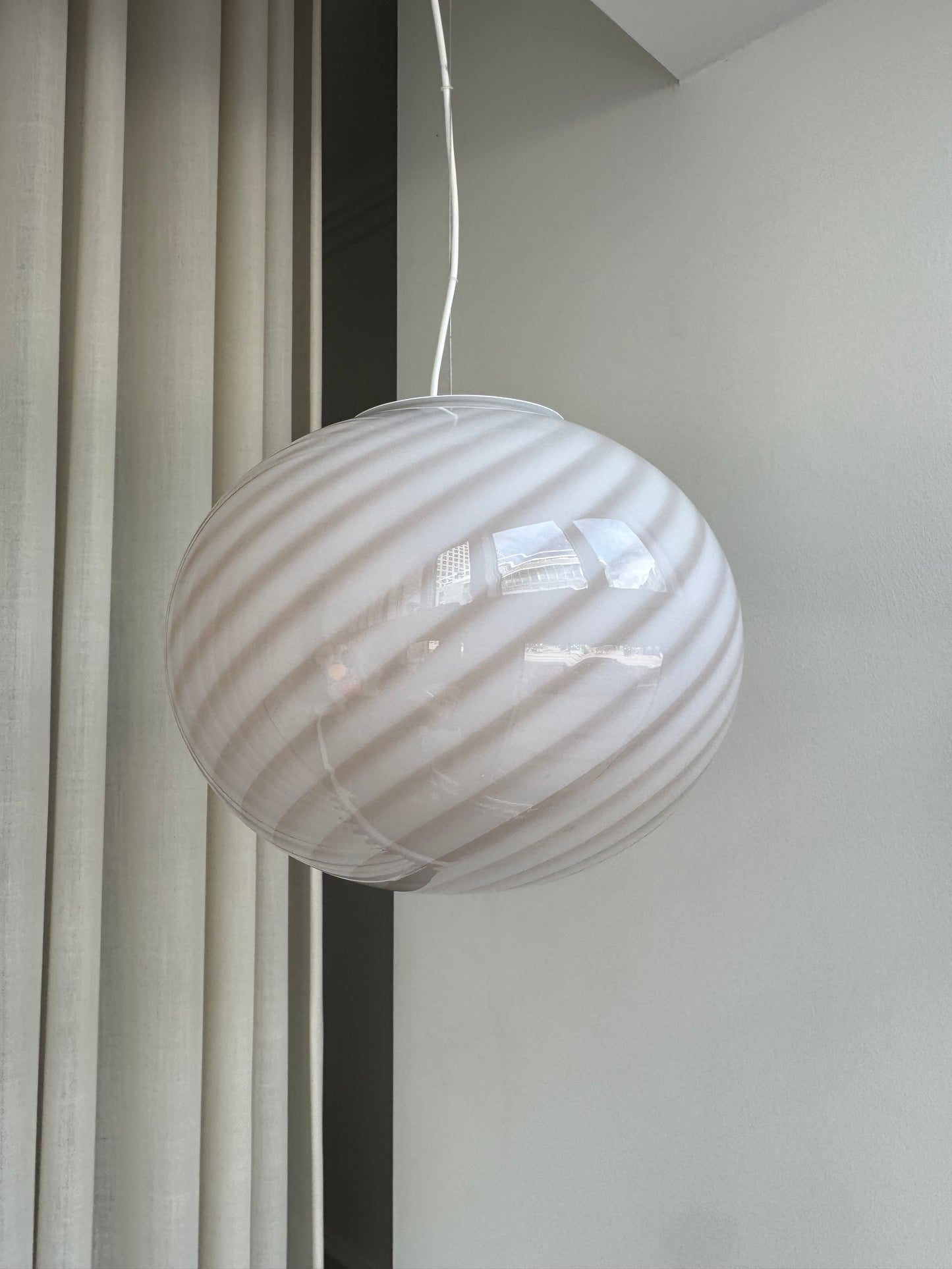 Pannacotta Murano oval pendel, 40 cm