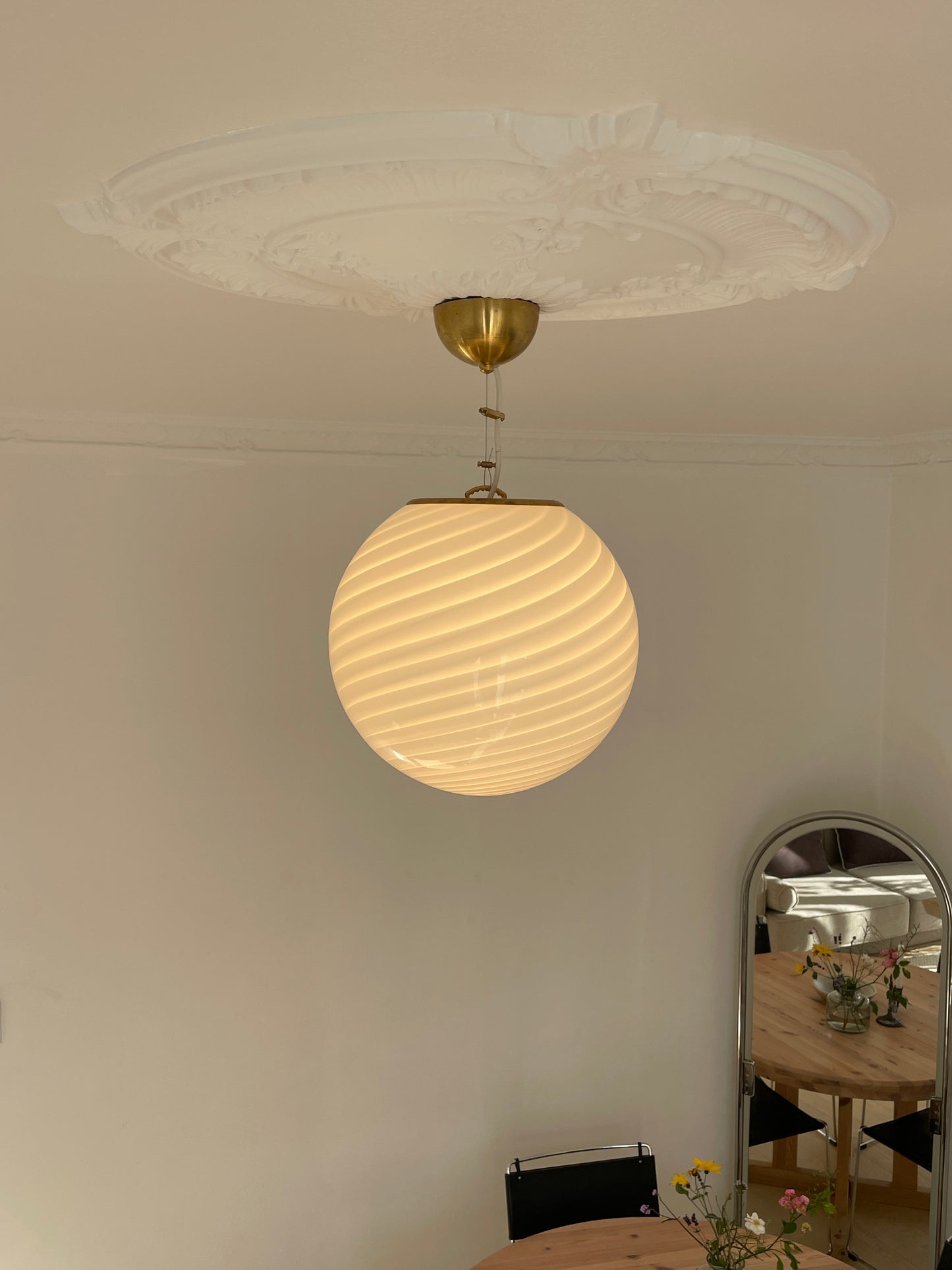 Klassisk rund Murano pendel, 30 cm (på forespørgsel)