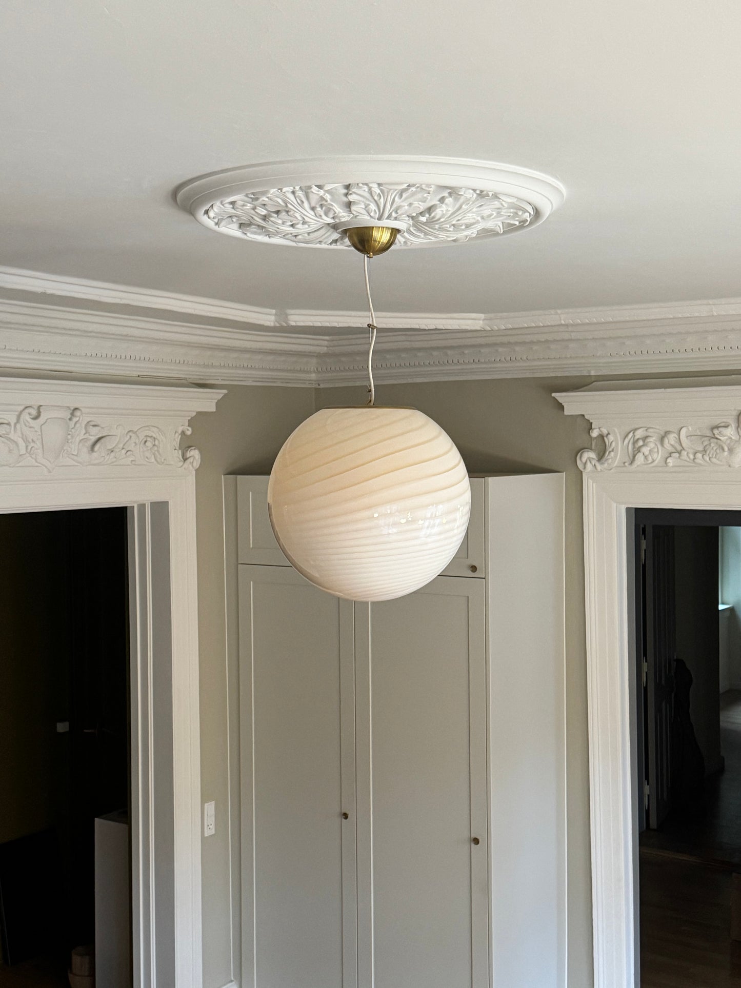 Lysegul Murano swirl loftslampe, 40 cm