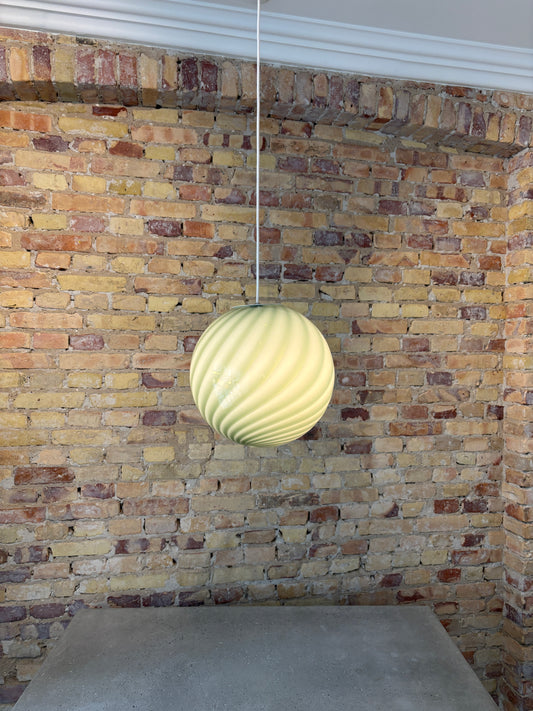 Mørkegrøn Murano swirl pendel, 30 cm