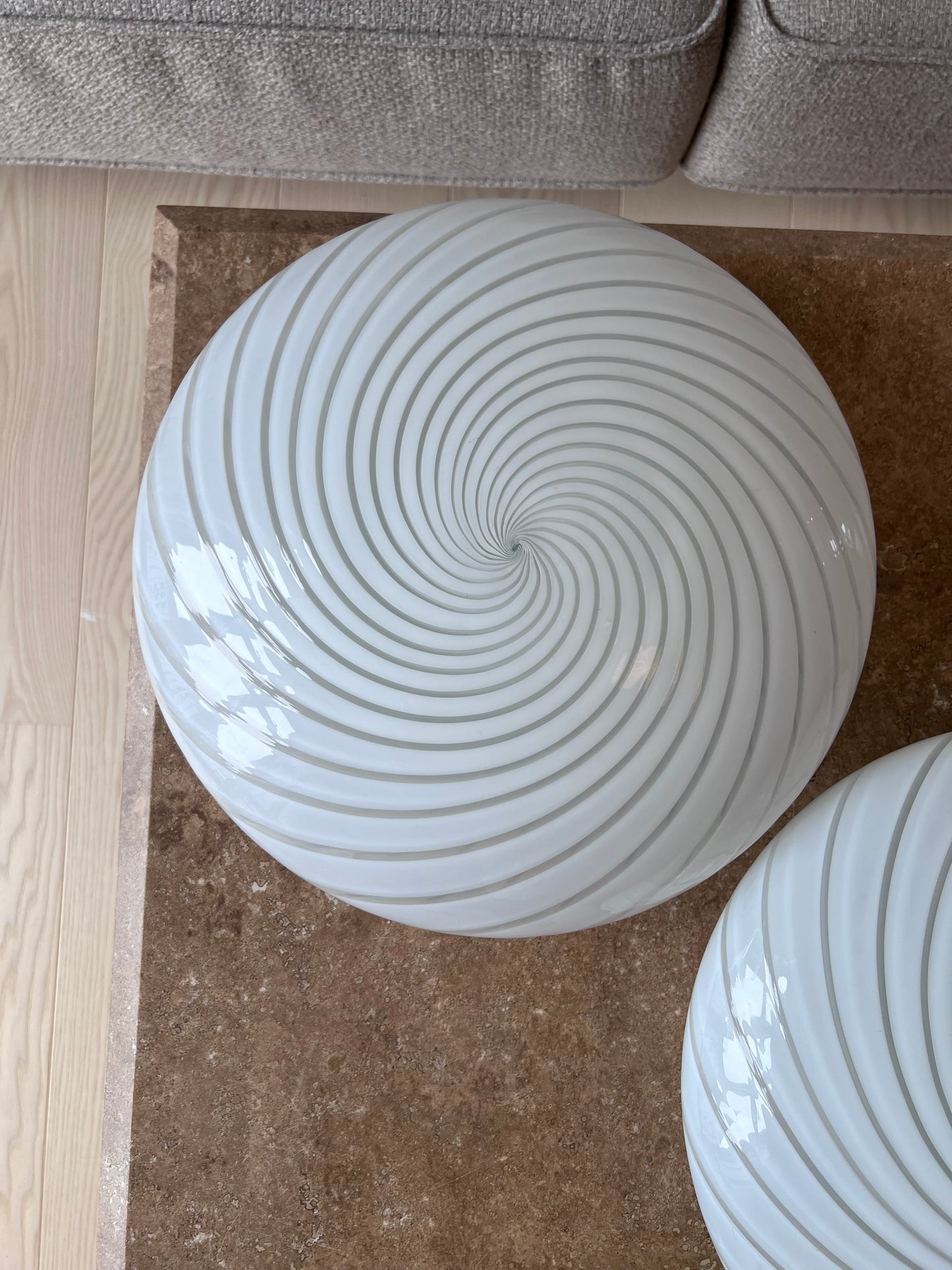 Murano plafond i klassisk hvid, 32 cm
