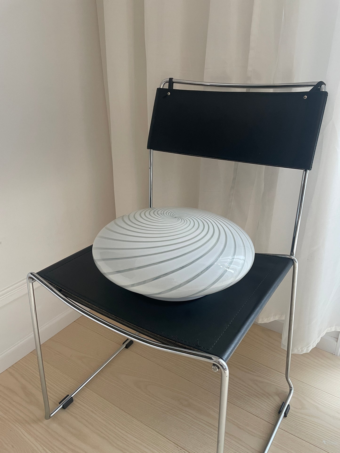 Murano plafond i klassisk hvid, 32 cm
