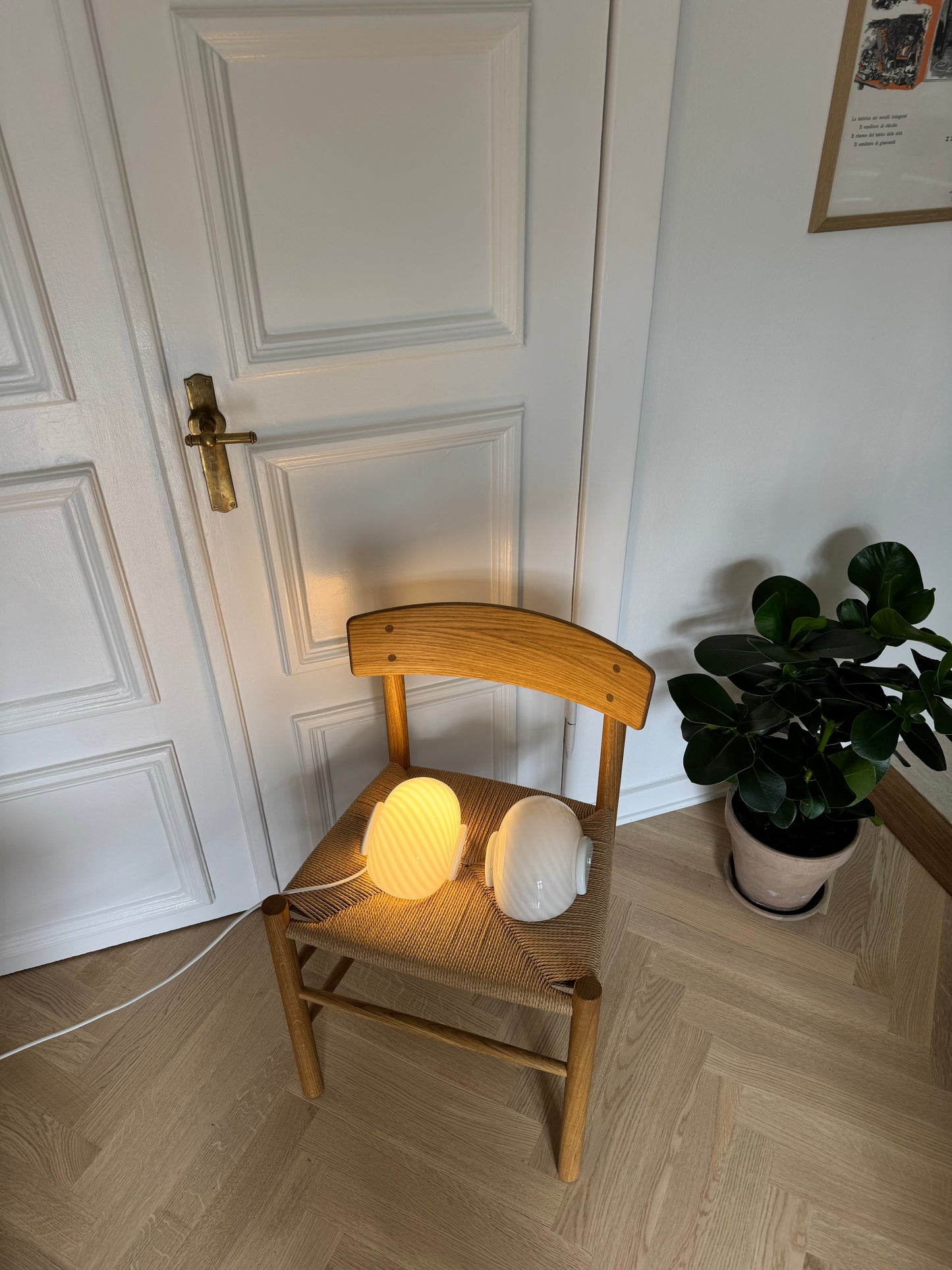 Vintage Murano muslinge væglampe