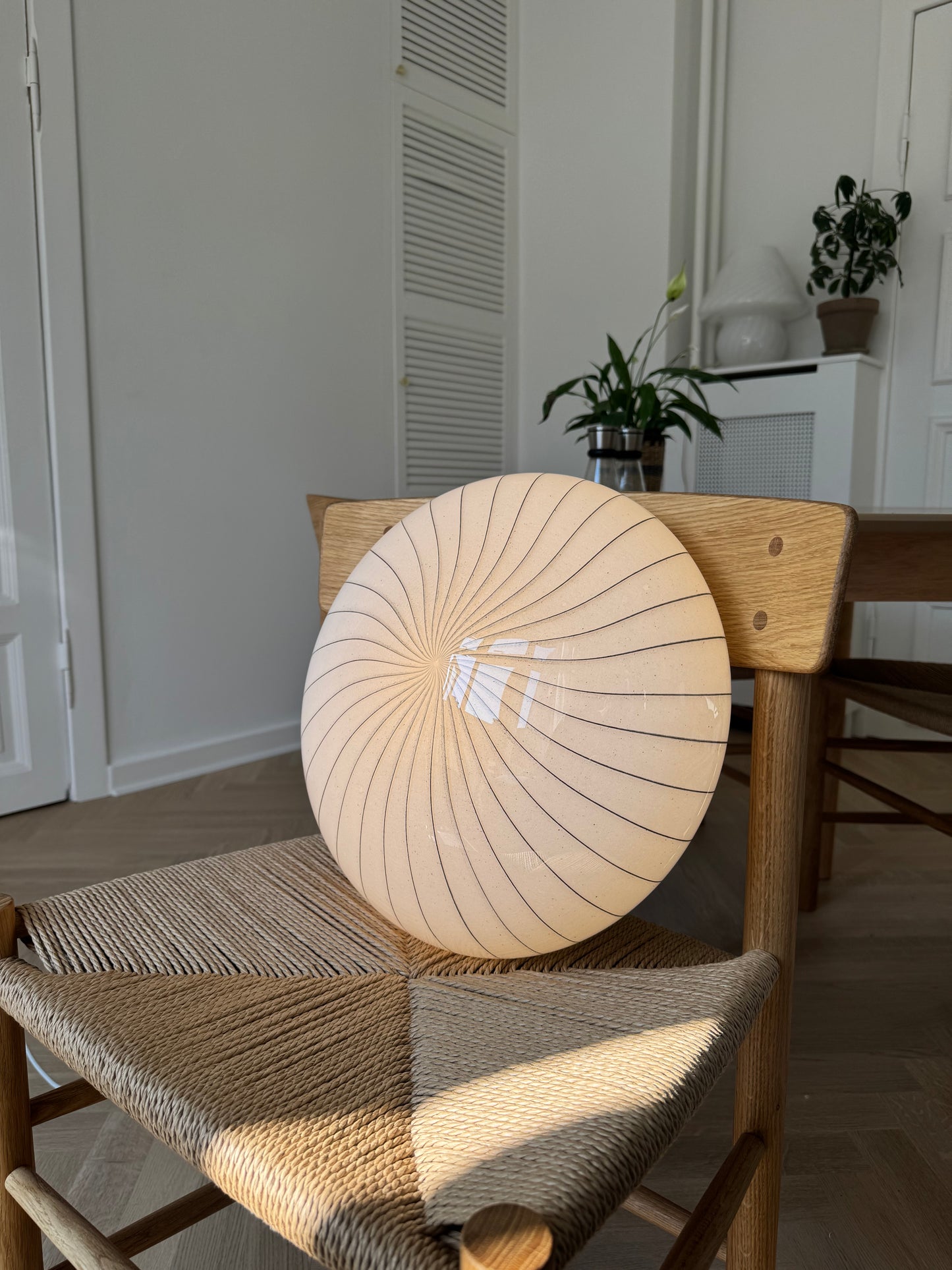 Murano plafond i grå nuancer, 38 cm