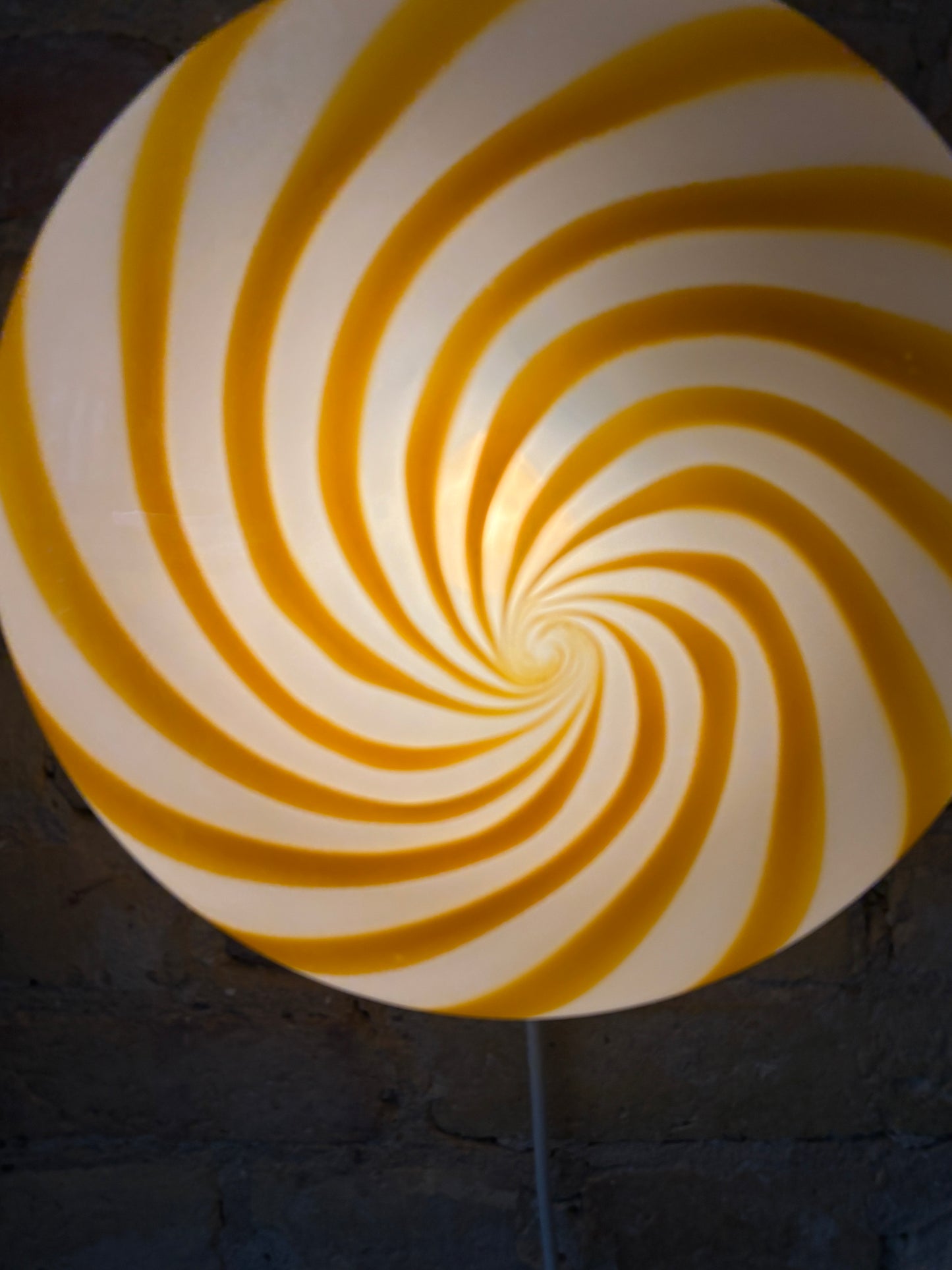 Yellow Solero Murano ceiling light, 30 cm