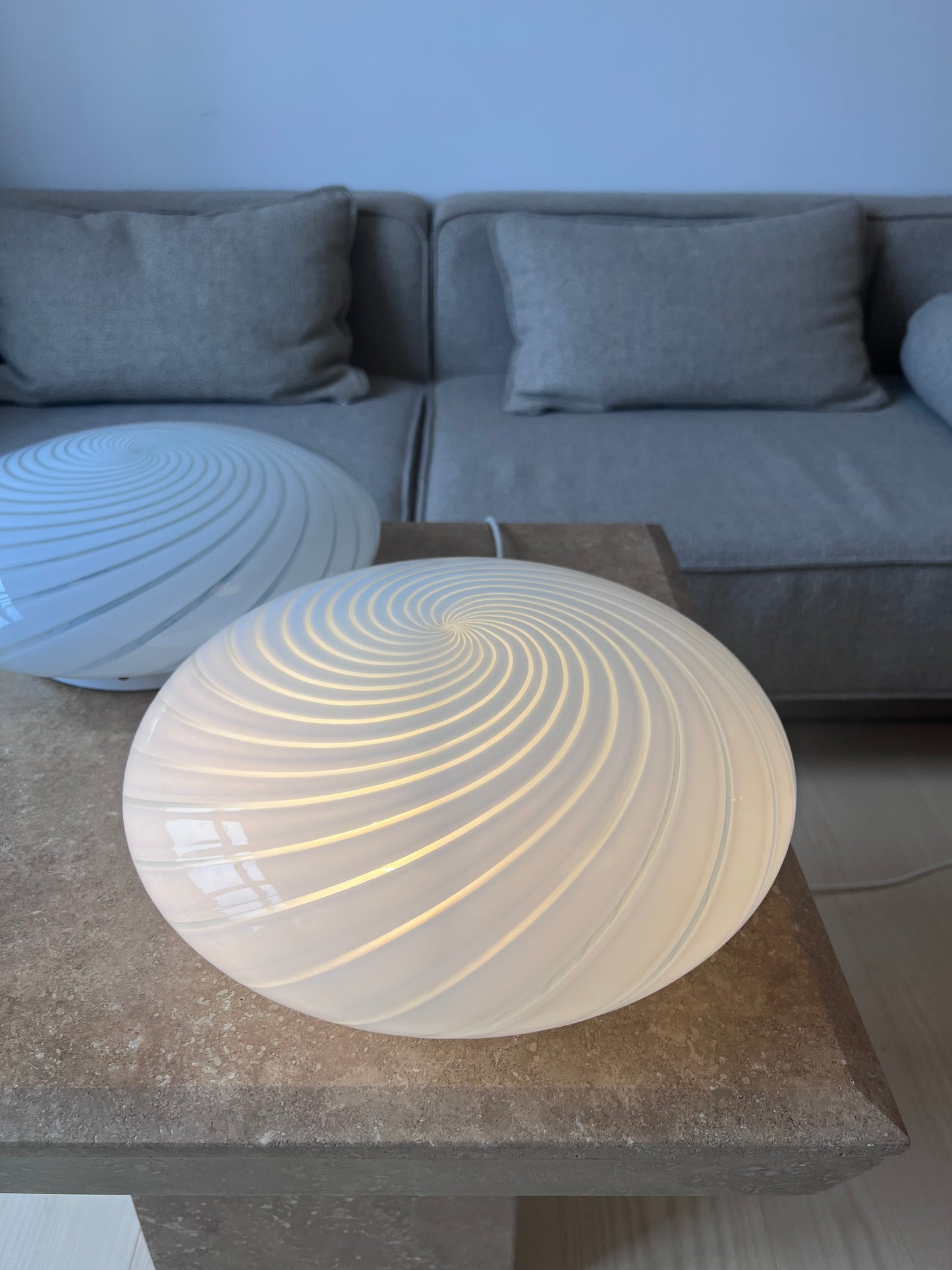 Murano plafond i klassisk hvid, 32 cm