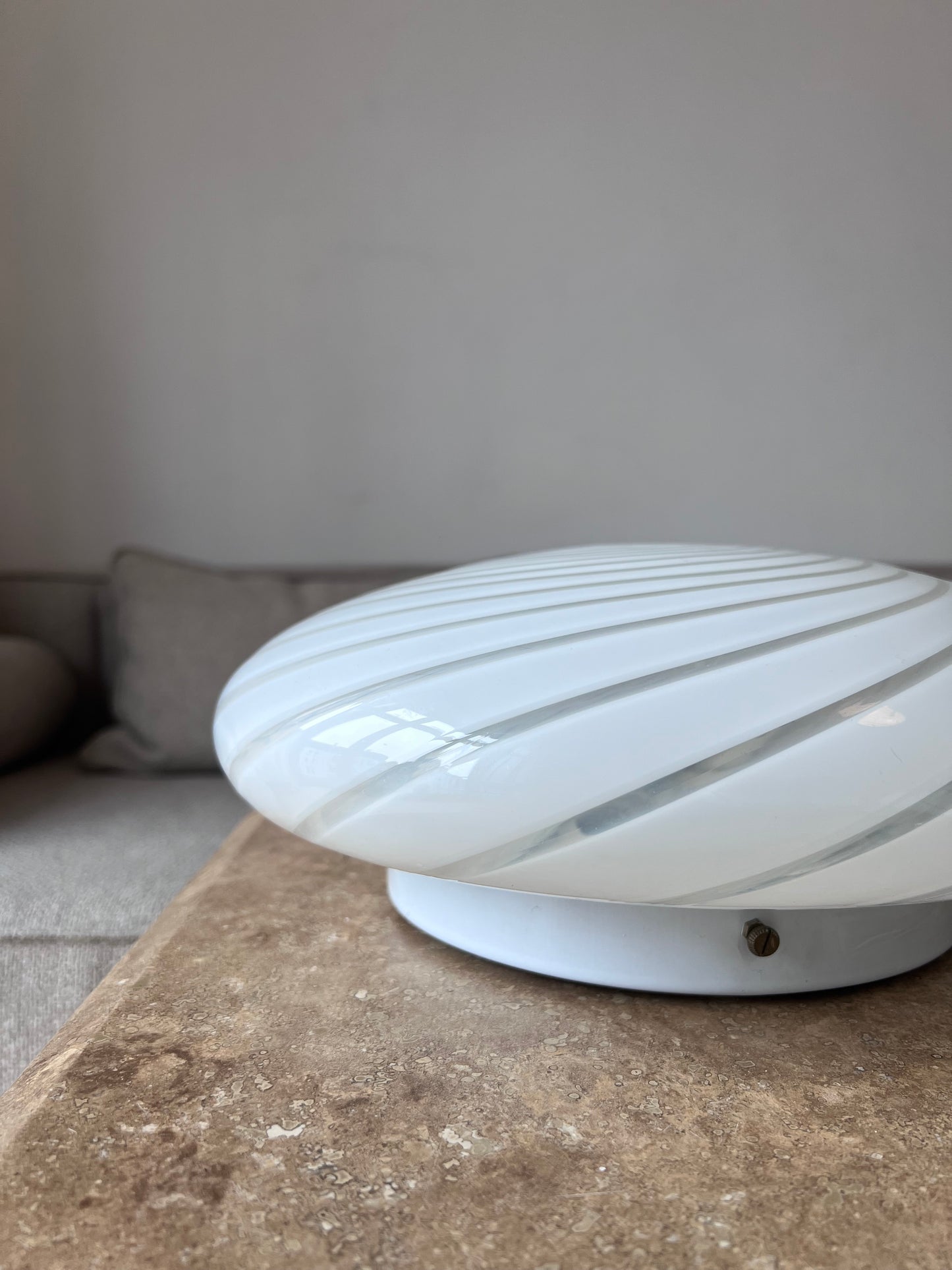 Murano plafond i klassisk hvid, 32 cm