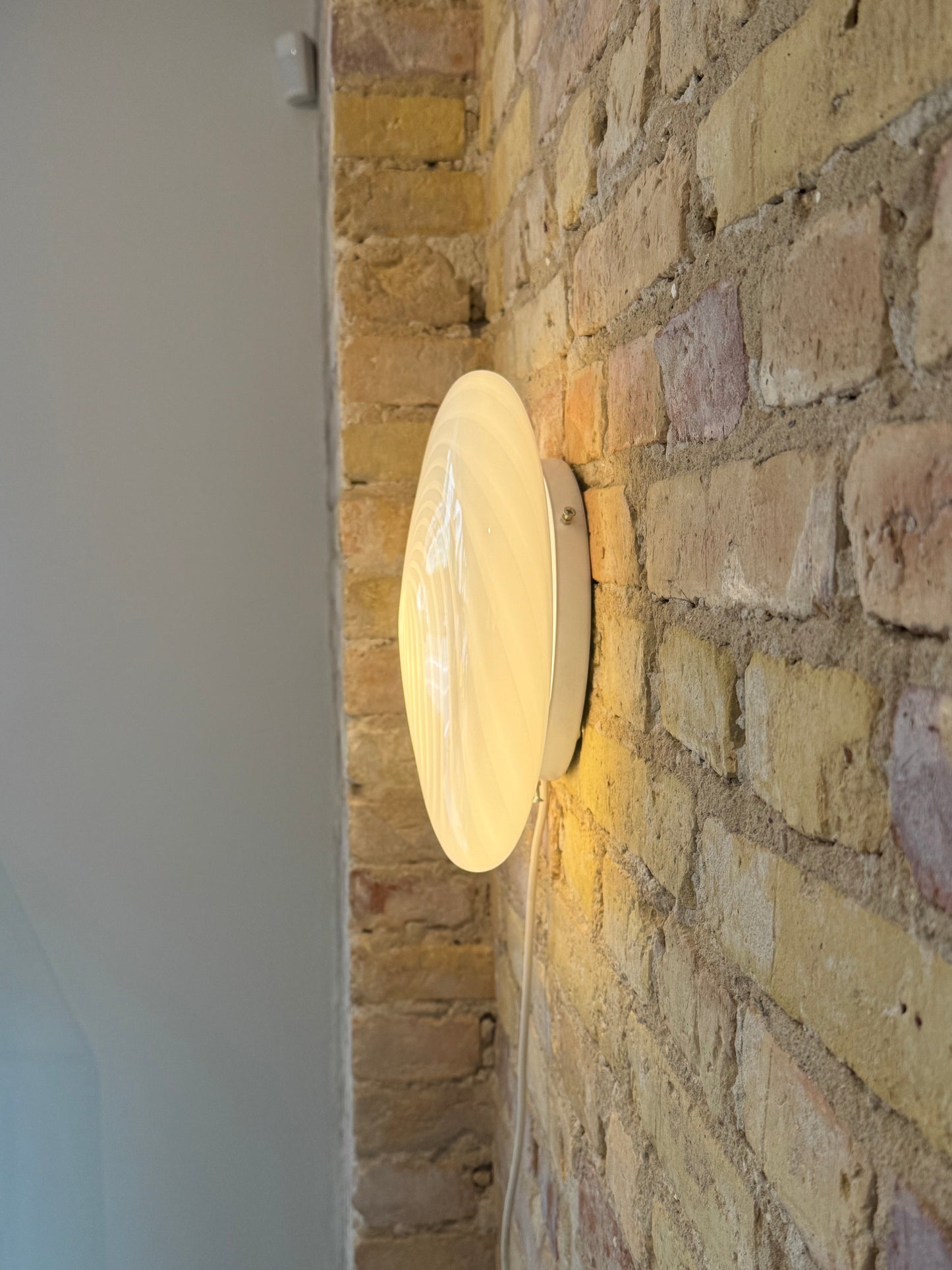 Hvid Murano plafond, 30 cm