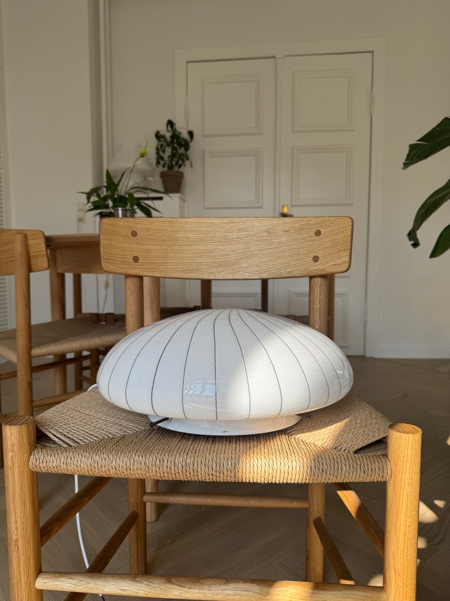 Murano plafond i grå nuancer, 38 cm