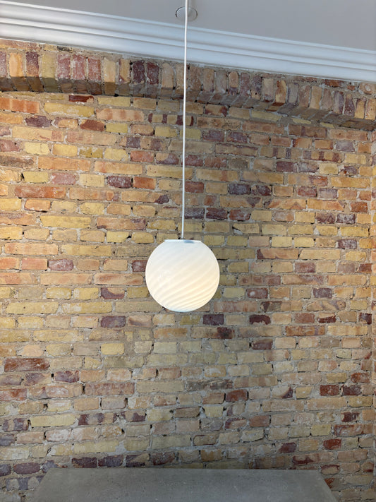 Lyseblå Murano pendel, 20 cm