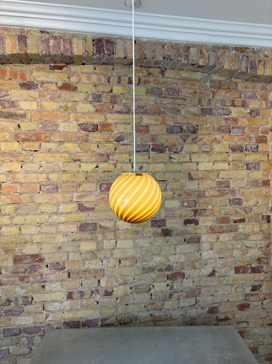 Brun Murano swirl pendel, 20 cm