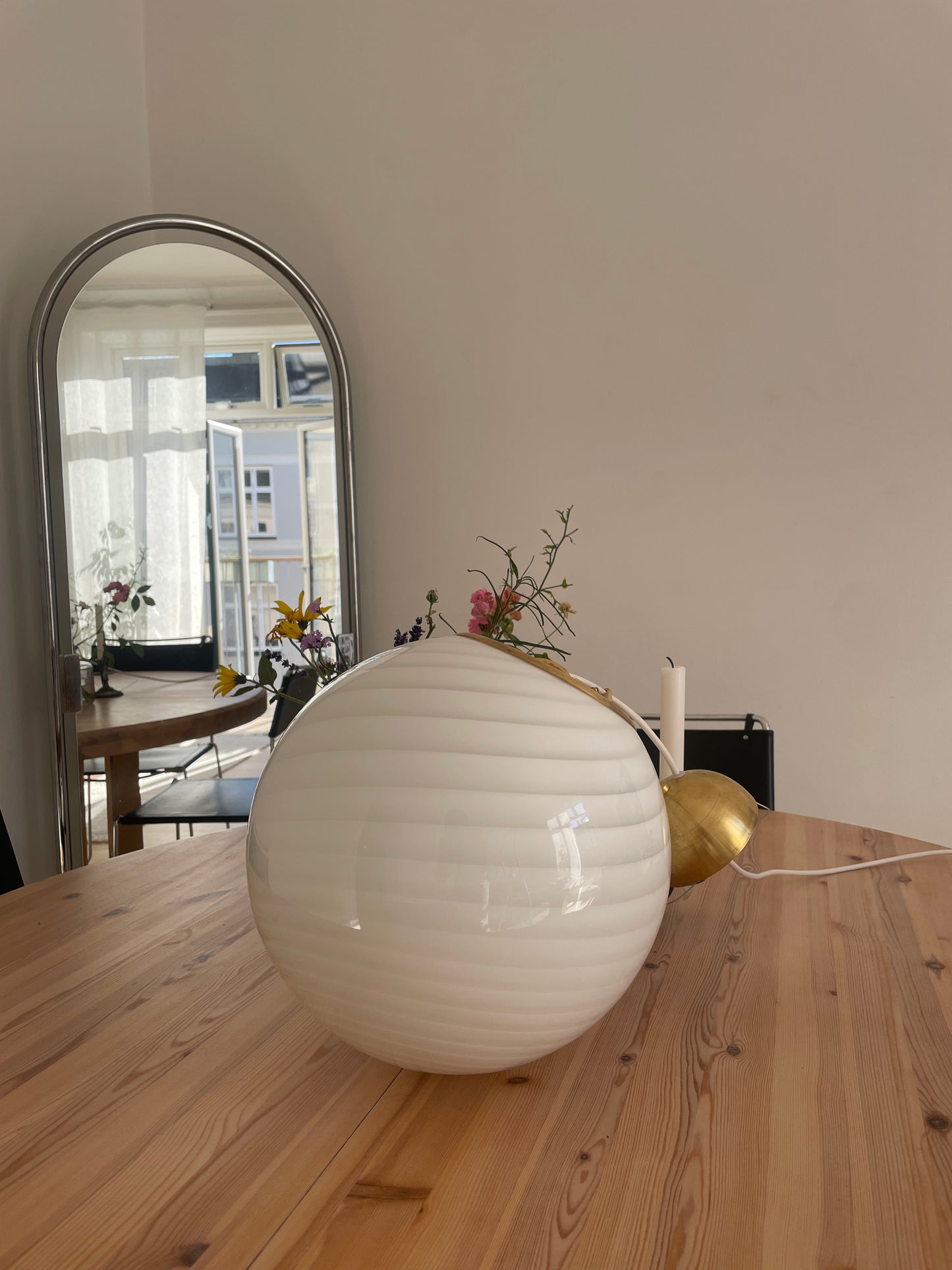 Klassisk rund Murano pendel, 30 cm (på forespørgsel)