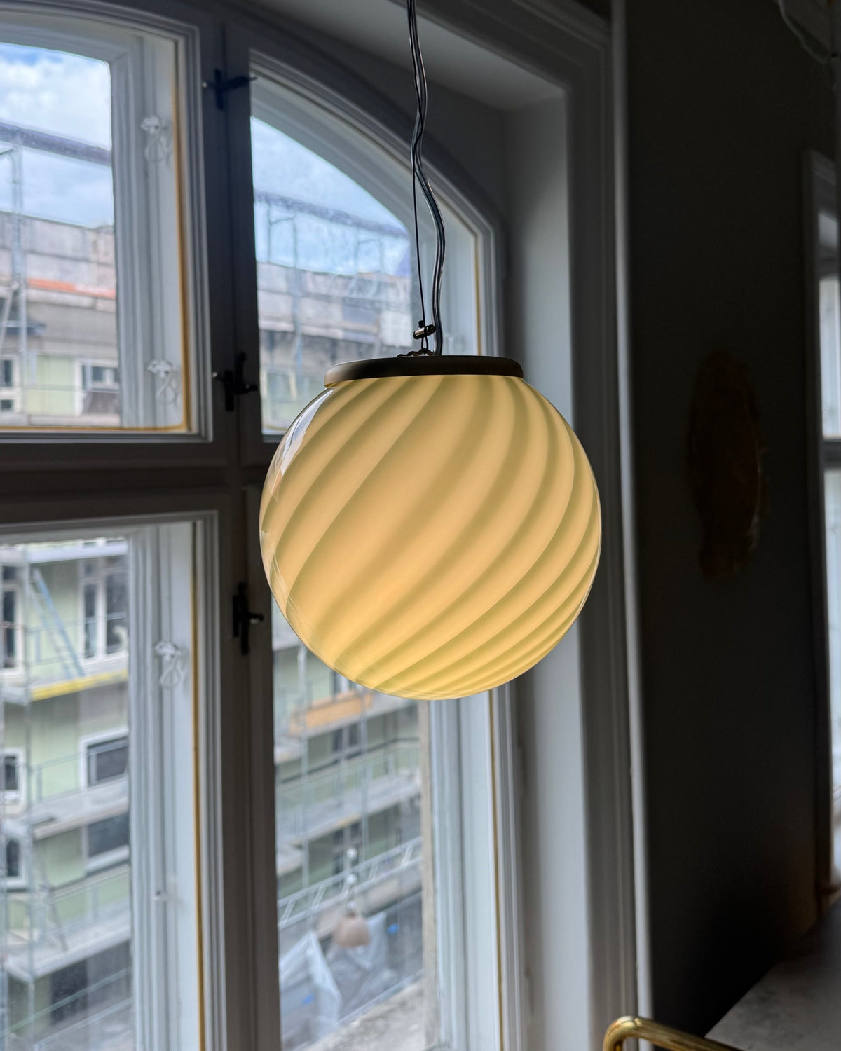 Mørkegrøn Murano pendel, 20 cm