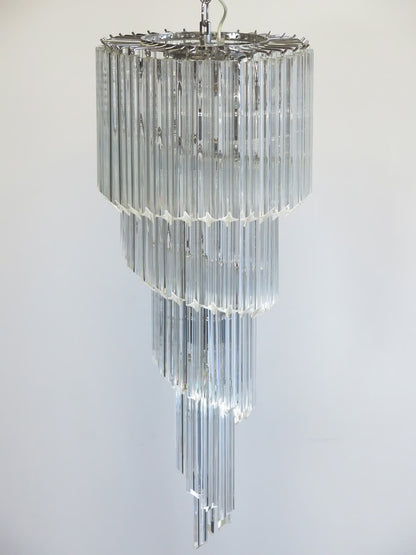 Murano Chandelier | Prisms | 86 Glasses | Clear Glass