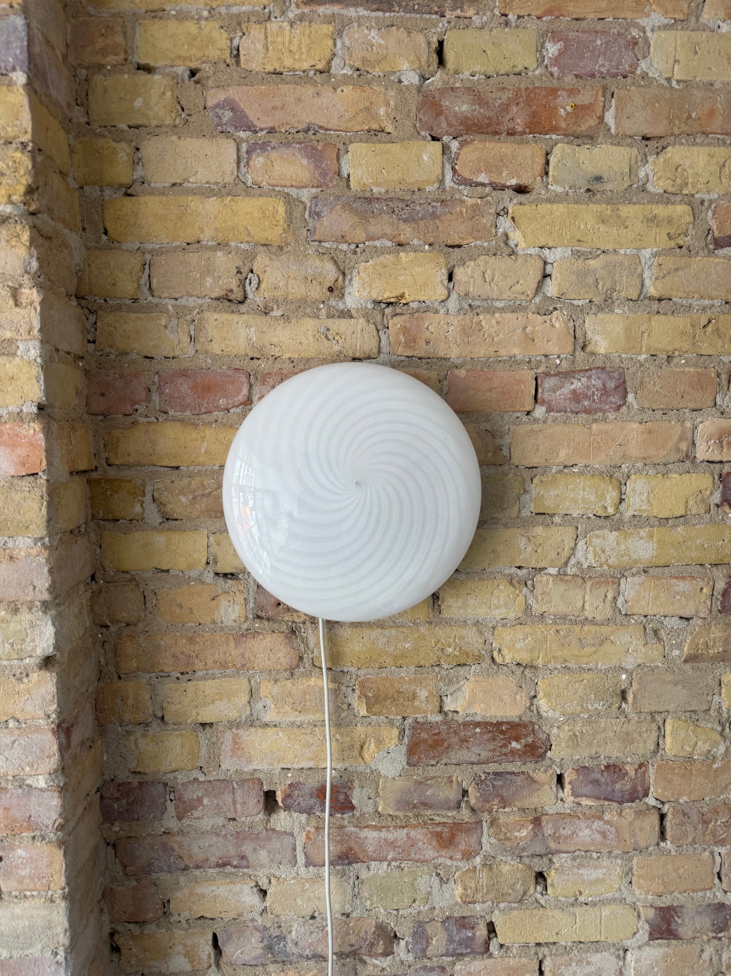 Hvid Murano plafond, 30 cm