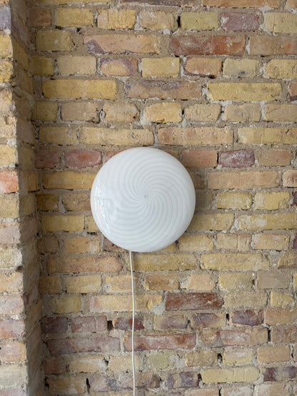 Hvid Murano plafond, 30 cm
