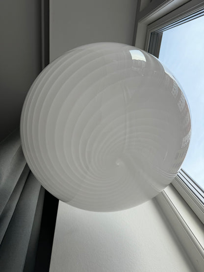 White vintage Murano pendant lamp, 40 cm