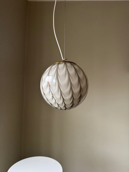 Gray Murano peacock pendant, 20 cm