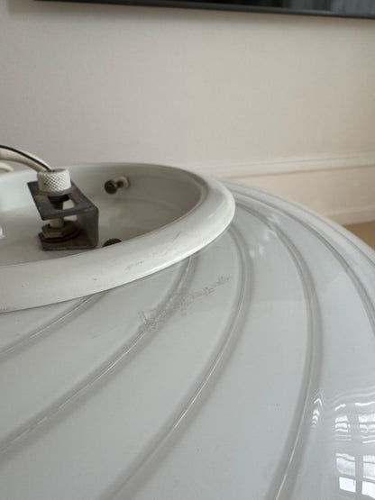 Classic Vintage Murano pendant lamp with engraving, 41 cm