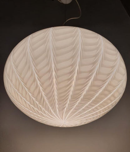 Hvid vintage Murano peacock pendel, 42 cm