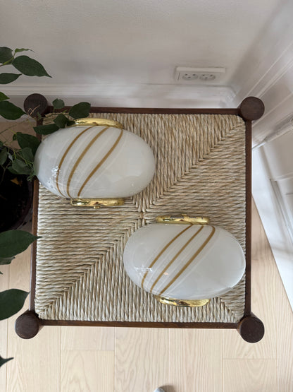 Vintage Murano shell wall lamps (one set)