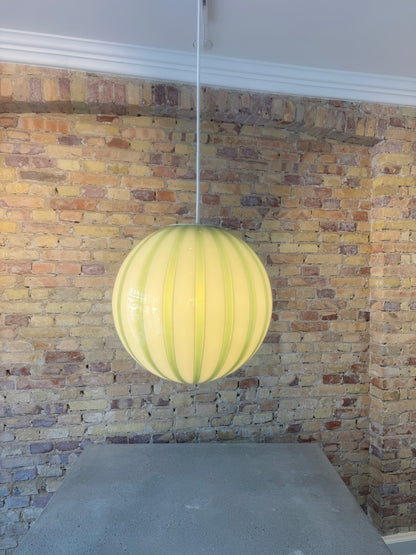 Mørkegrøn candy Murano pendel, 30 cm