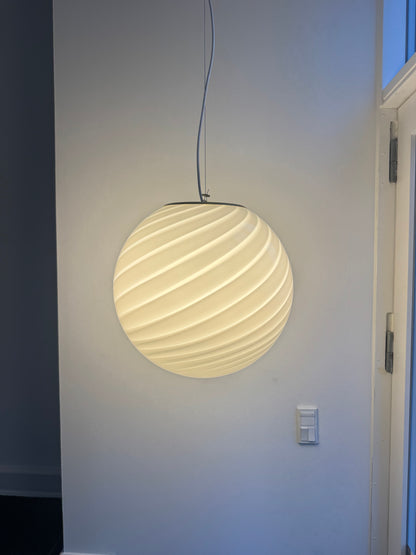 Classic white murano pendant lamp, 40 cm