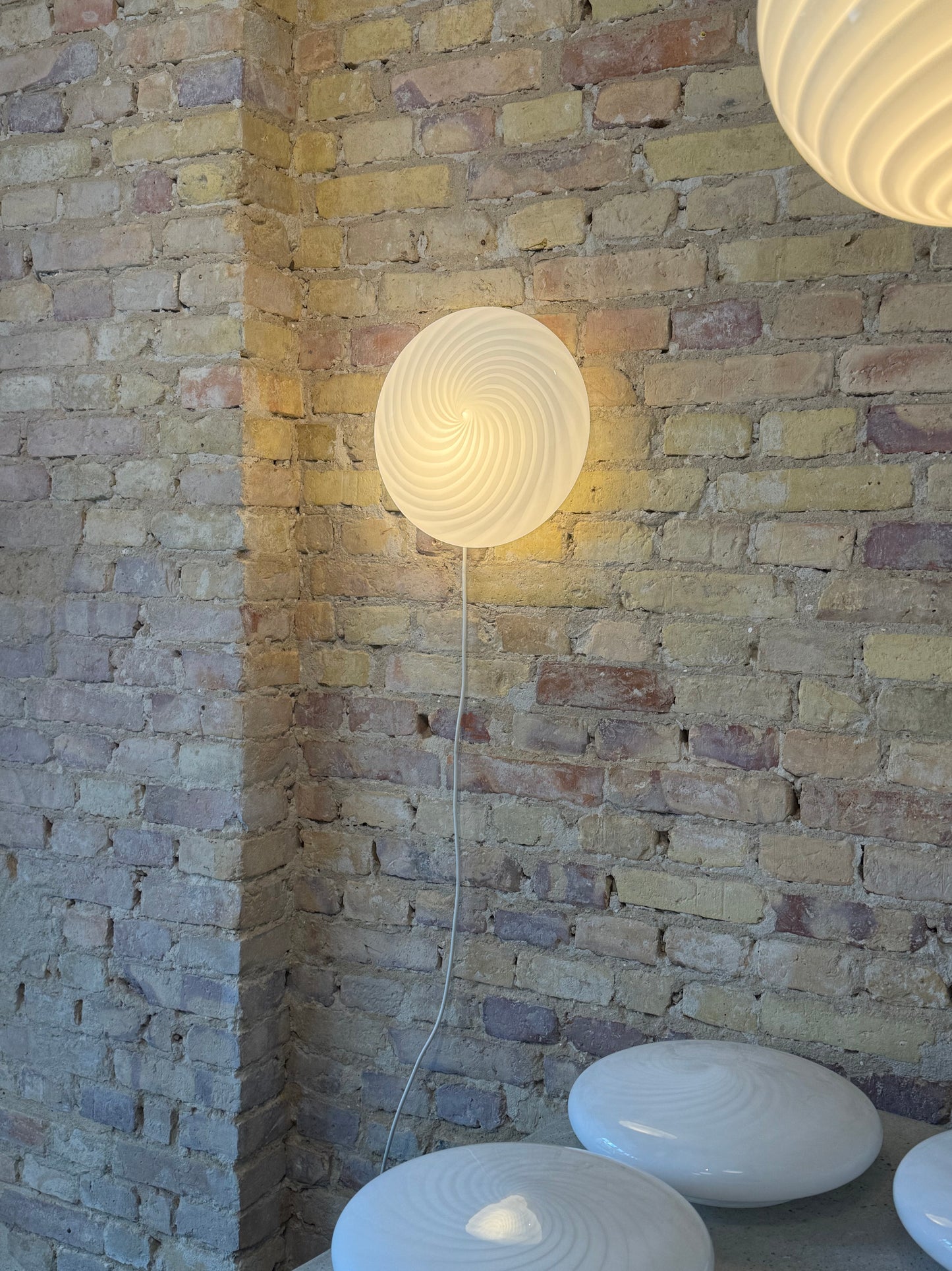 Hvid Murano plafond, 30 cm
