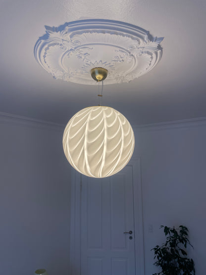 White Murano peacock ceiling lamp, 40 cm