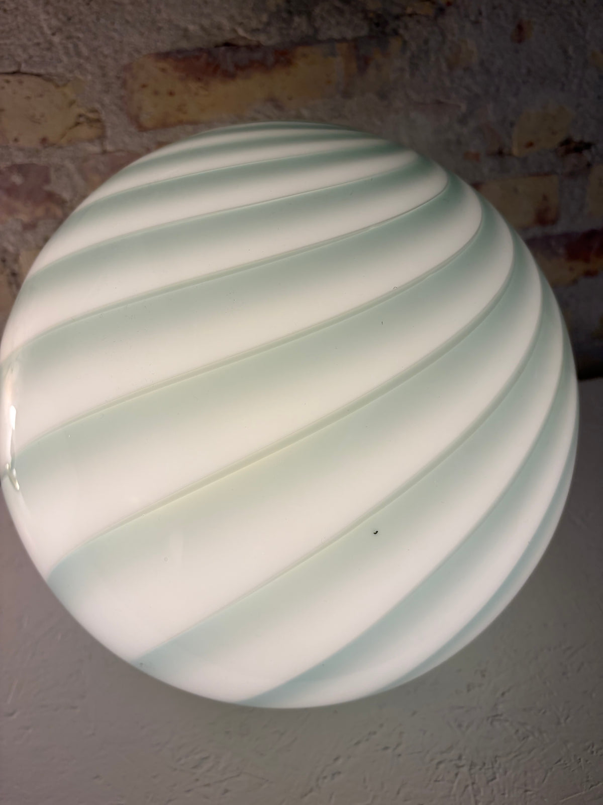Mørkegrøn Murano swirl pendel, 30 cm - 2. sortering