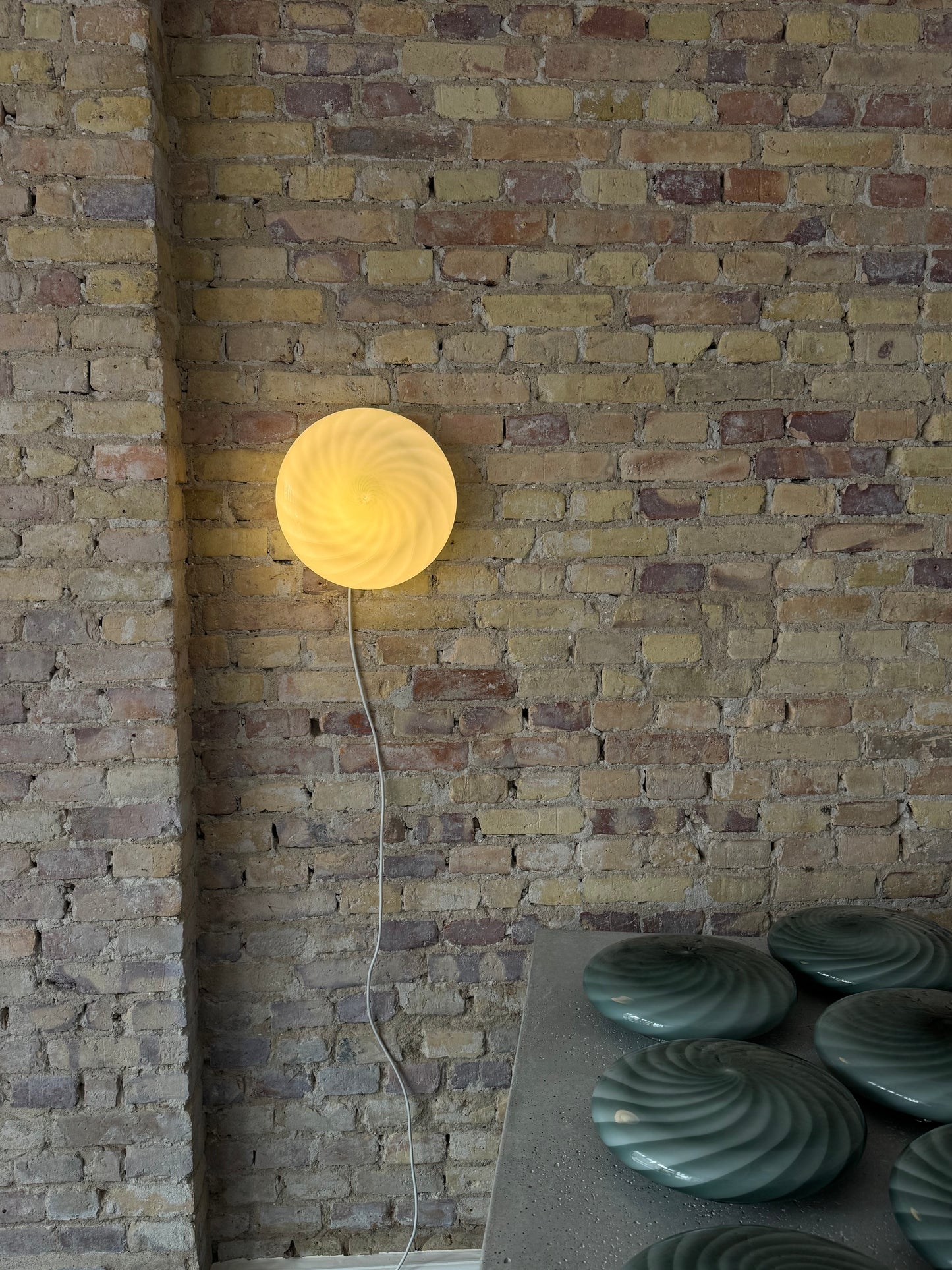 Mørkegrøn Murano plafond, 30 cm
