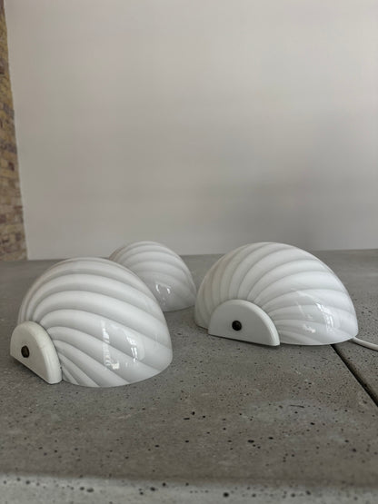 Vintage Murano shell wall lamp