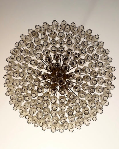 Murano chandelier | Poliedri | 185 glasses | Smoked
