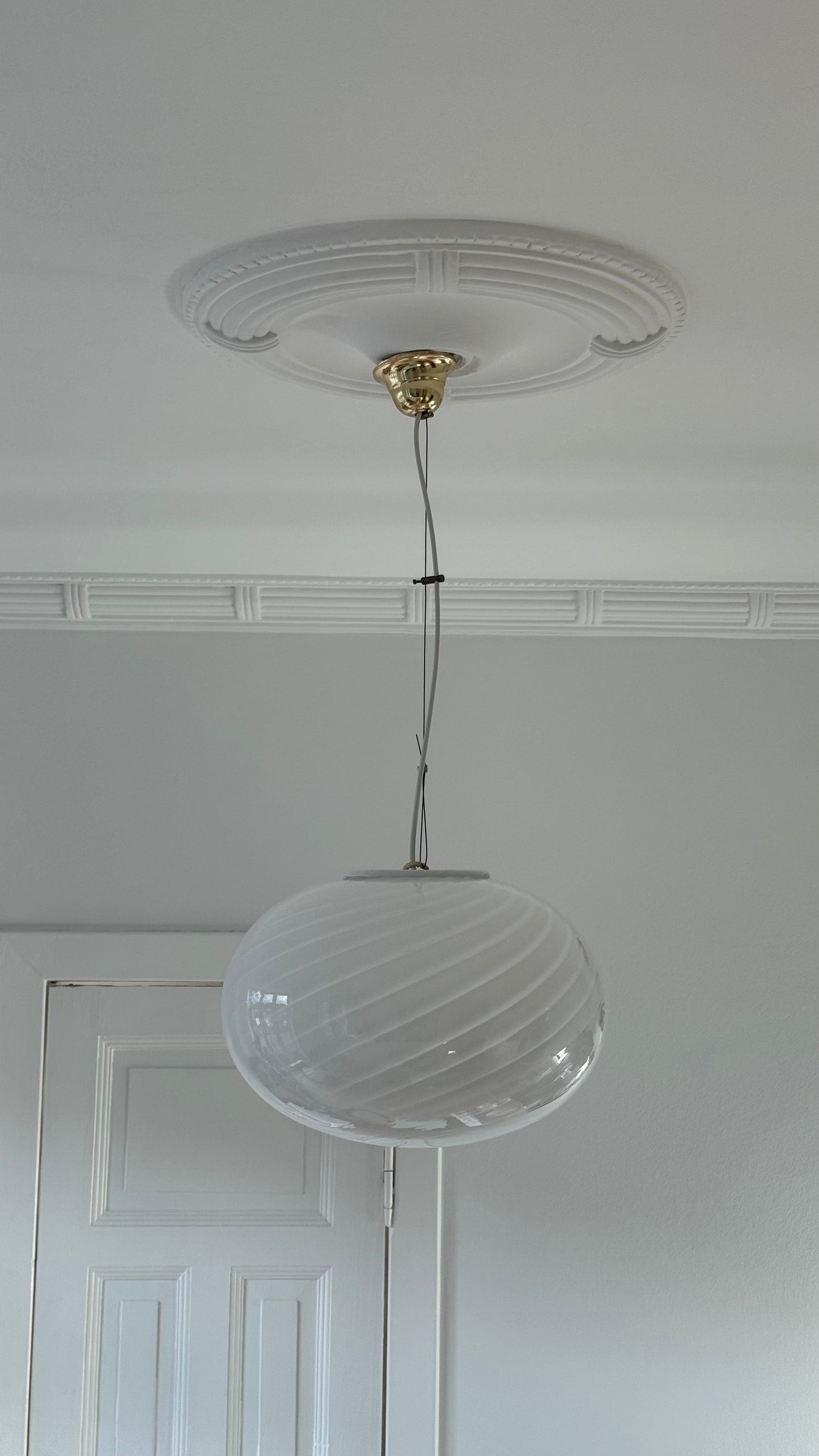 Hvid klassisk Murano pendel lampe, 40