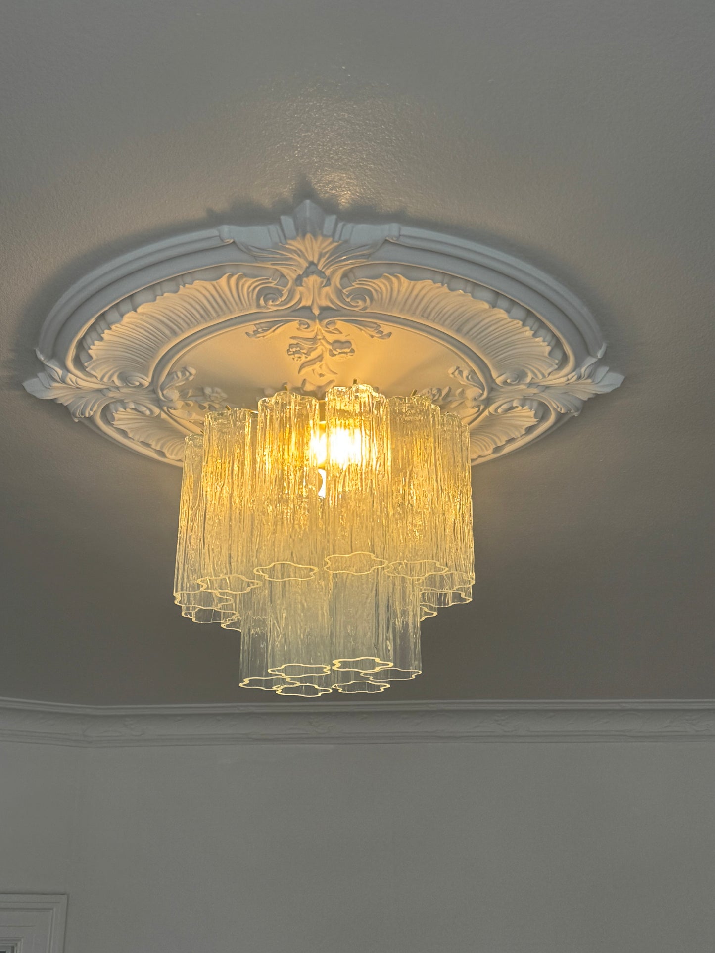 Murano lysekrone | Tronchi | 18 glas | Klart glas