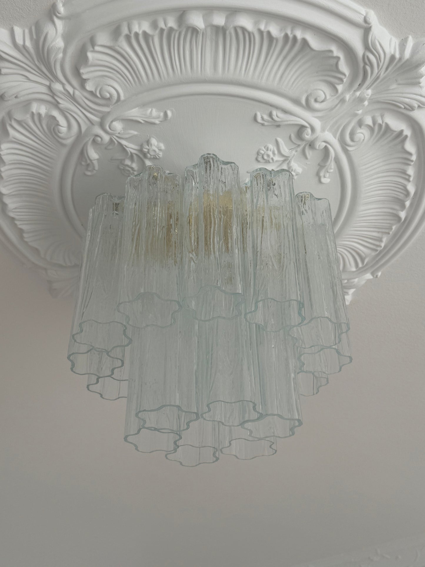 Murano lysekrone | Tronchi | 18 glas | Klart glas