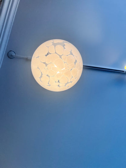 White 'Moon' Murano pendant lamp, 20 cm
