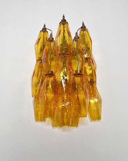 Murano wall lamp | Poliedri | Amber