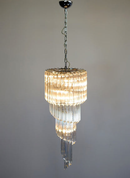 Murano Chandelier | Prisms | 86 Glasses | Clear Glass