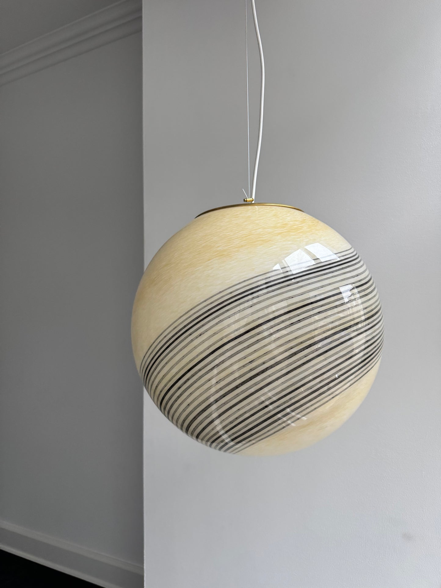 Stor creme Murano loftlampe, 40 cm
