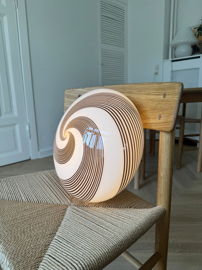 Vintage 'tivoli' Murano ceiling with brown swirl, 35 cm