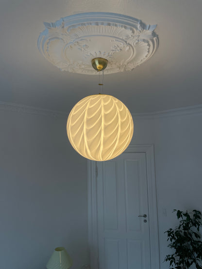 White Murano peacock ceiling lamp, 40 cm