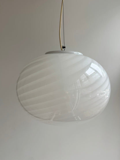 Klassisk hvid Murano pendel, 37 cm